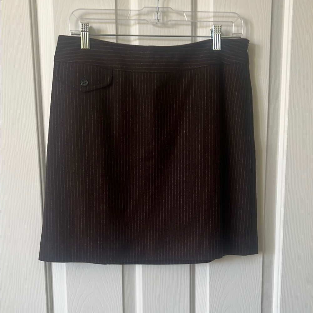 Banana Republic Chocolate Pinstripe Mini Skirt